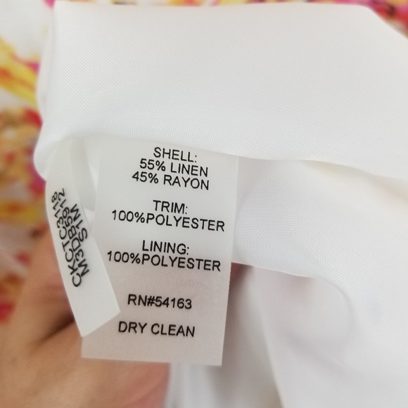 Calvin Klein linen blend watercolor sheath dress - Picture 7 of 7